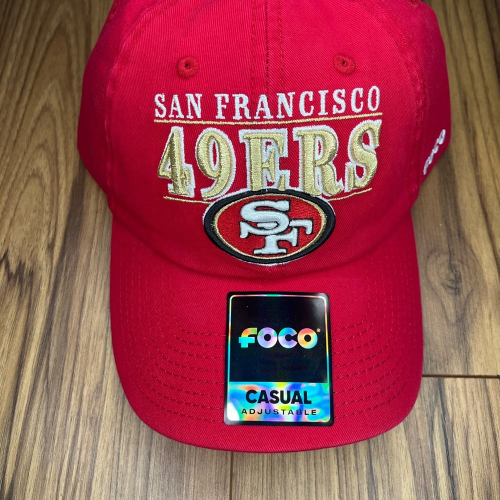 FOCO San Francisco 49ers Red Adjustable Hat